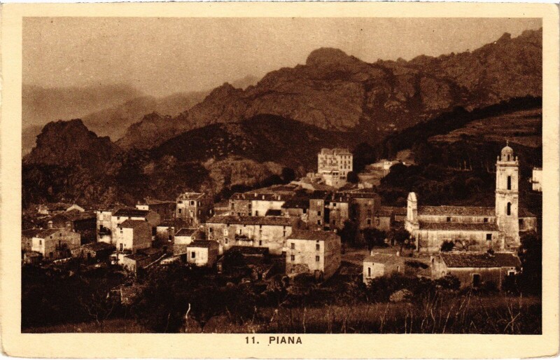 Carte postale ancienne Piana Vue Generale