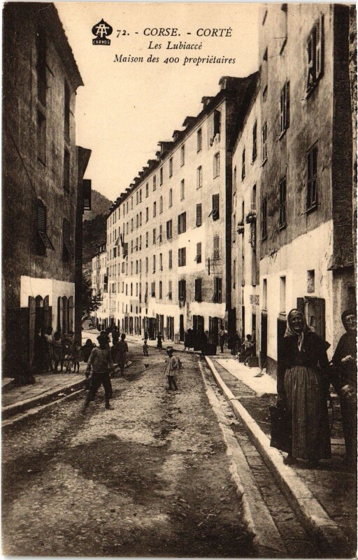 Carte postale ancienne Corte Les Lubiacce - Maison des 400 Proprietaires à Corte