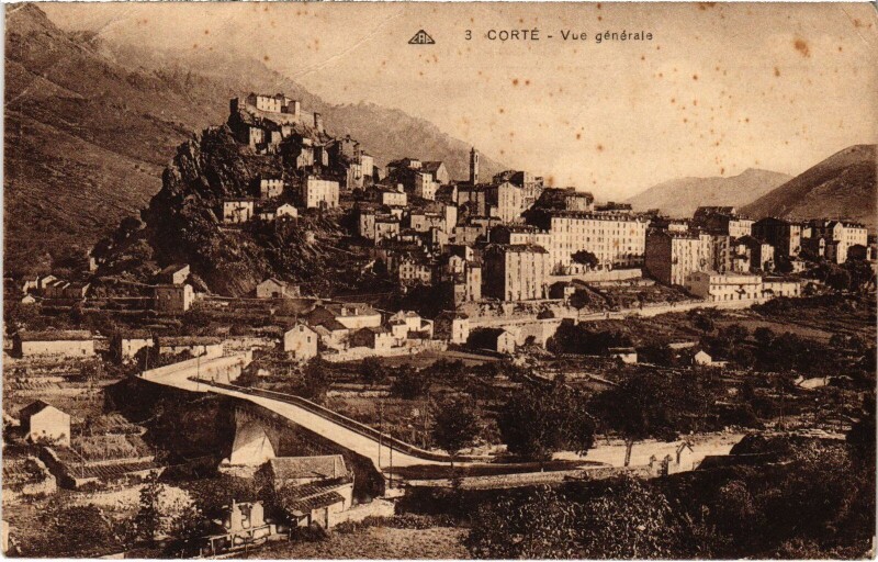 Carte postale ancienne Corte Vue Generale à Corte