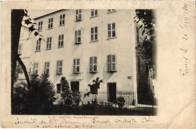 Carte postale ancienne Ajaccio Maison Bonaparte à Ajaccio
