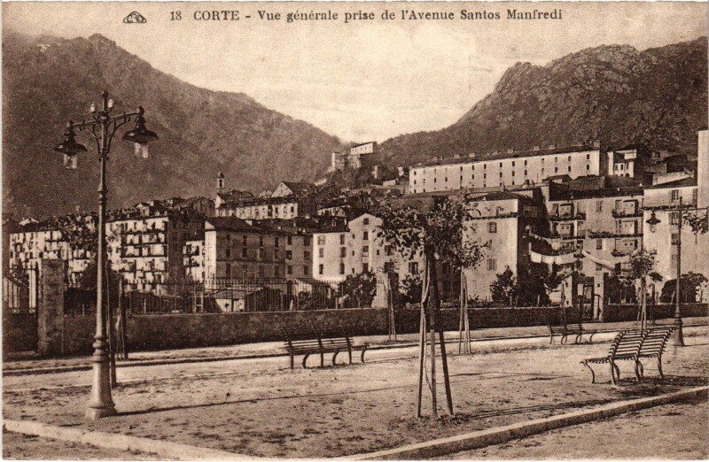 Carte postale ancienne Corte Vue Generale à Corte