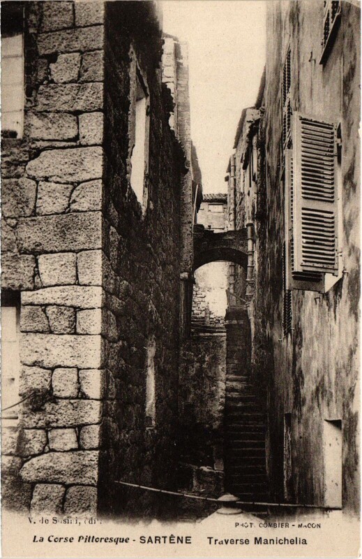 Carte postale ancienne Sartene Traverse Manichella