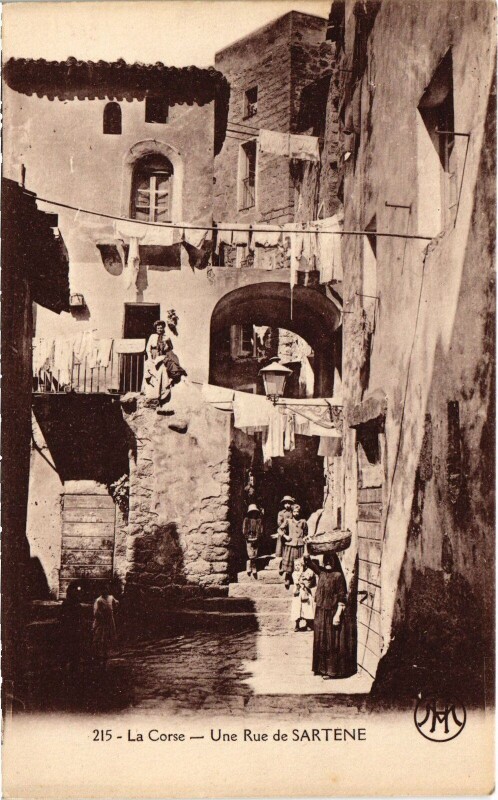 Carte postale ancienne Sartene Une Rue