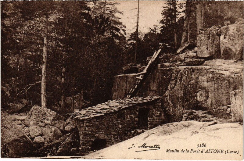 Carte postale ancienne Moulin de la Foret d'Aitone