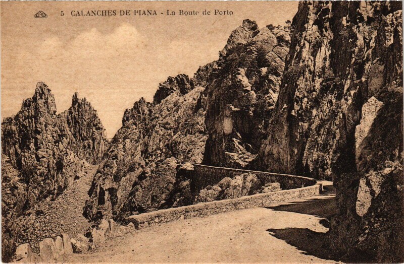 Carte postale ancienne Piana Calanches - La Route de Porto