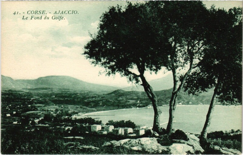 Carte postale ancienne Ajaccio Le Fond du Golfe à Ajaccio