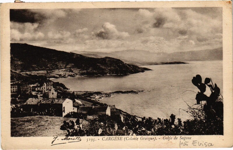 Carte postale ancienne Cargese Golfe de Sagone
