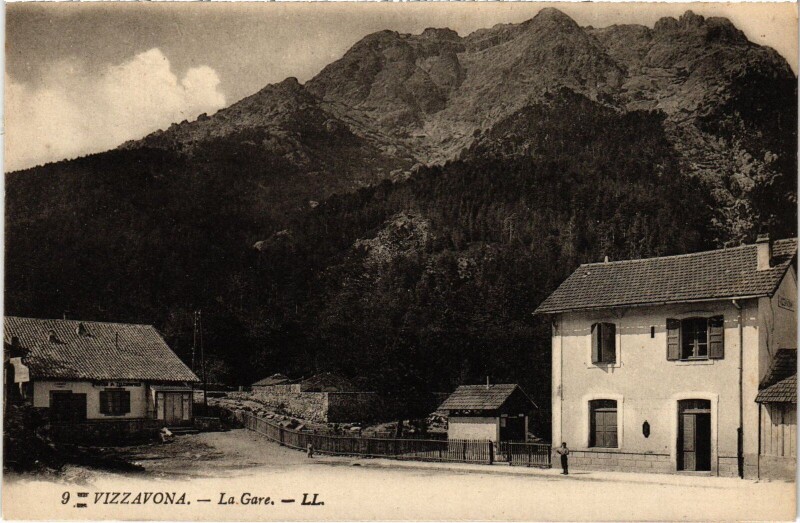 Carte postale ancienne Vizzavona - La Gare