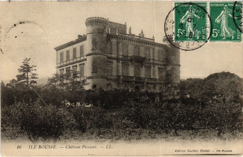 Carte postale ancienne Ile-Rousse Chateau Piccioni
