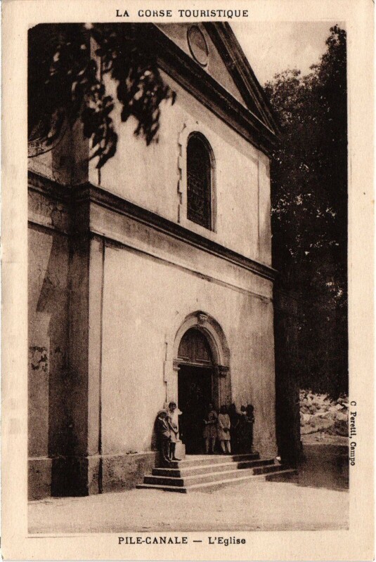 Carte postale ancienne Pila-Canale L'Eglise