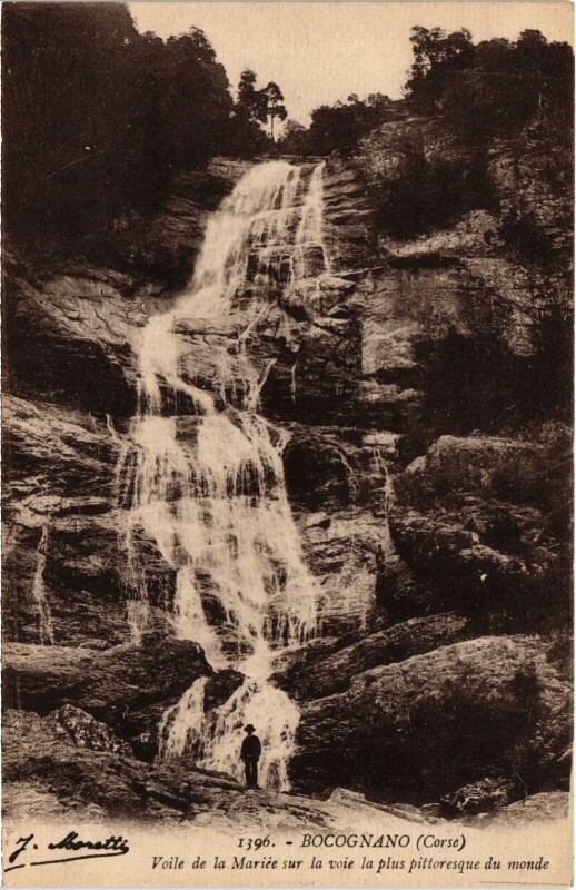 Carte postale ancienne Bocognano Waterfall