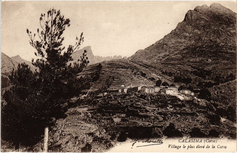 Carte postale ancienne Calasima Village le Plus Eleve de la Corse