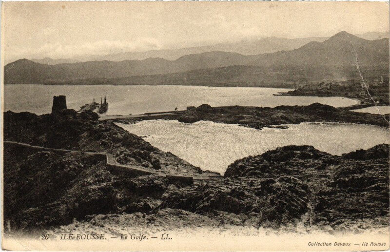 Carte postale ancienne Ile-Rousse Le Golfe