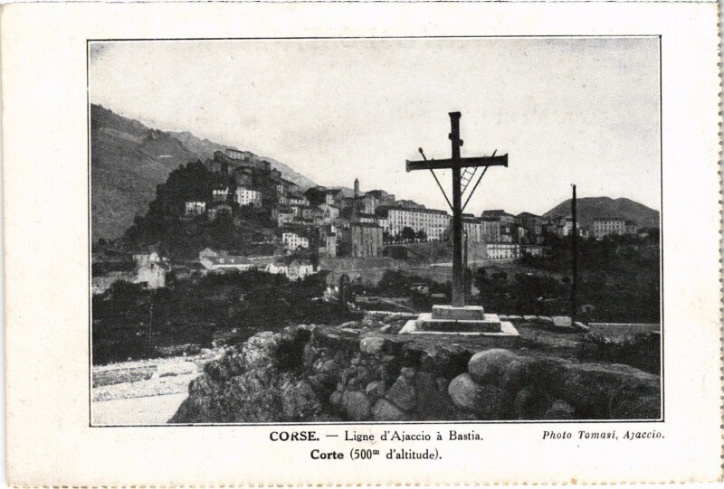 Carte postale ancienne Corte Panorama à Corte
