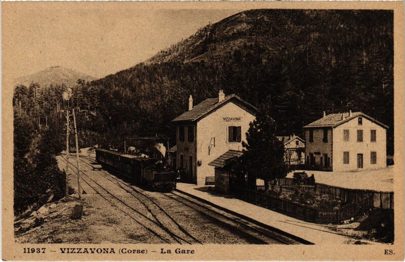 Carte postale ancienne Vizzavona - La Gare