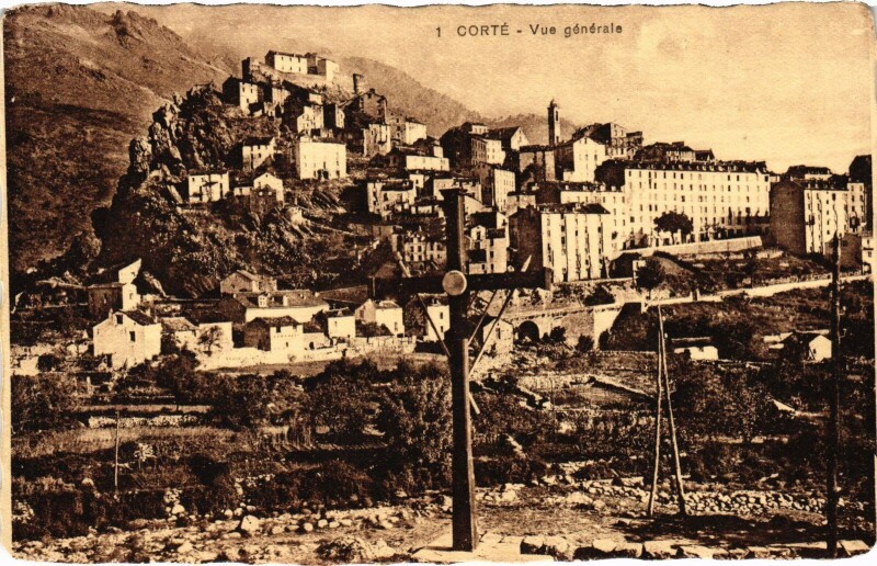 Carte postale ancienne Corte Vue Generale à Corte