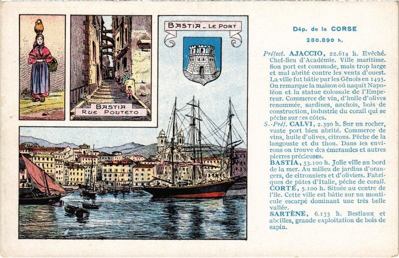 Carte postale ancienne Bastia Scenes à Bastia