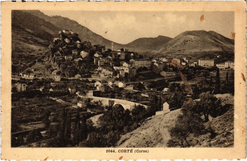 Carte postale ancienne Corte Vue Generale à Corte