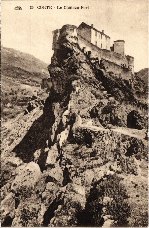 Carte postale ancienne Corte Le Chateau-Fort à Corte