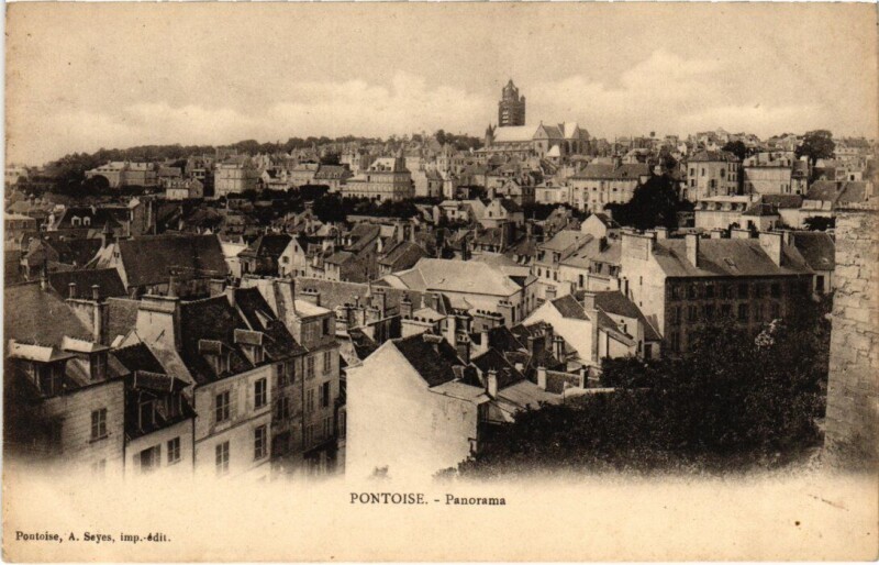 Carte postale ancienne Pontoise Panorama France à Pontoise