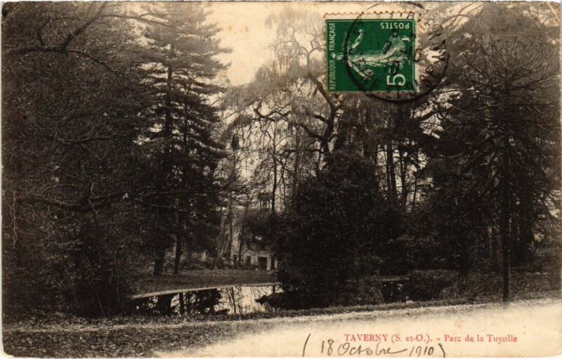 Carte postale ancienne Taverny Parc de la Tuyolle France à Taverny