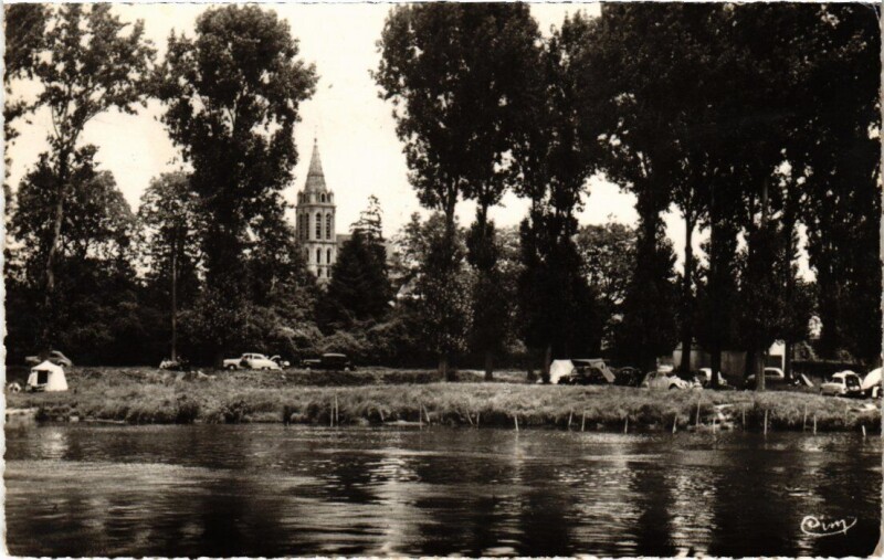 Carte postale ancienne Cergy Bords de l'Oise et Panorama France à Cergy