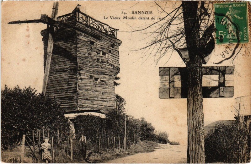 Carte postale ancienne Sannois Le Vieux Moulin France à Sannois