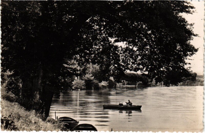 Carte postale ancienne Auvers sur Oise Bords de l'Oise France à Auvers-sur-Oise