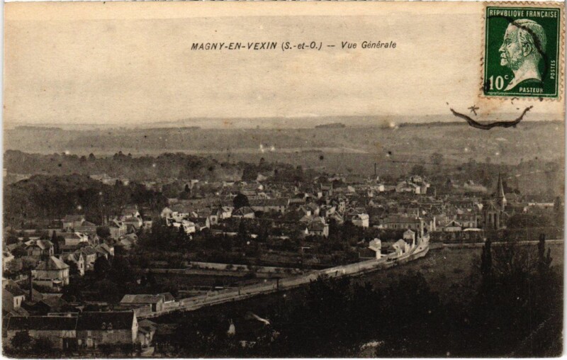 Carte postale ancienne Magny en Vexin Vue Generale France à Magny-en-Vexin