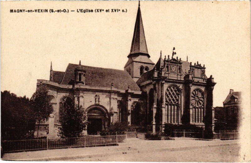 Carte postale ancienne Magny en Vexin L'Eglise France à Magny-en-Vexin