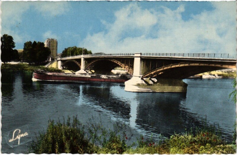 Carte postale ancienne Argenteuil Le Pont France à Argenteuil