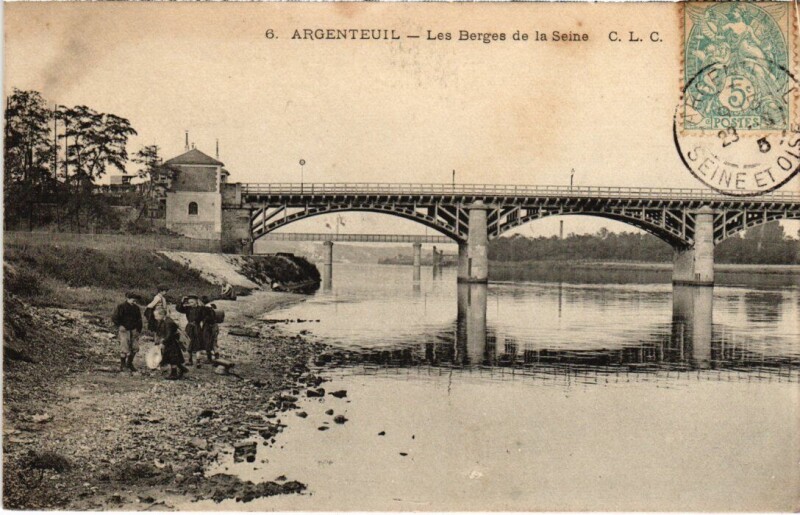 Carte postale ancienne Argenteuil Les Berges de la Seine France à Argenteuil