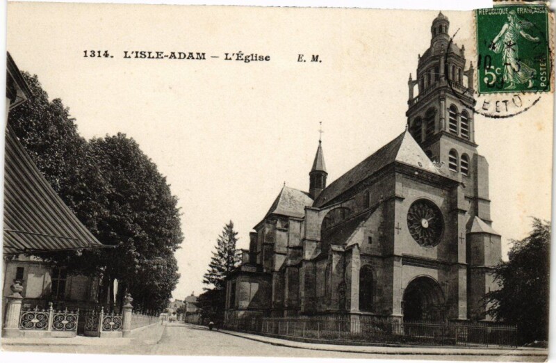 Carte postale ancienne L'Isle-Adam L'Eglise France à L'Isle-Adam