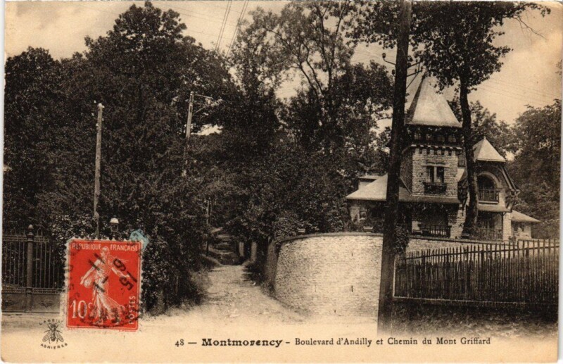 Carte postale ancienne Montmorency Boulevard d'Andilly France à Andilly