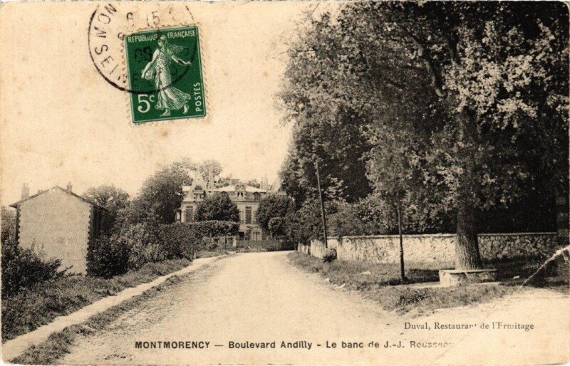 Carte postale ancienne Montmorency Boulevard d'Andilly France à Andilly