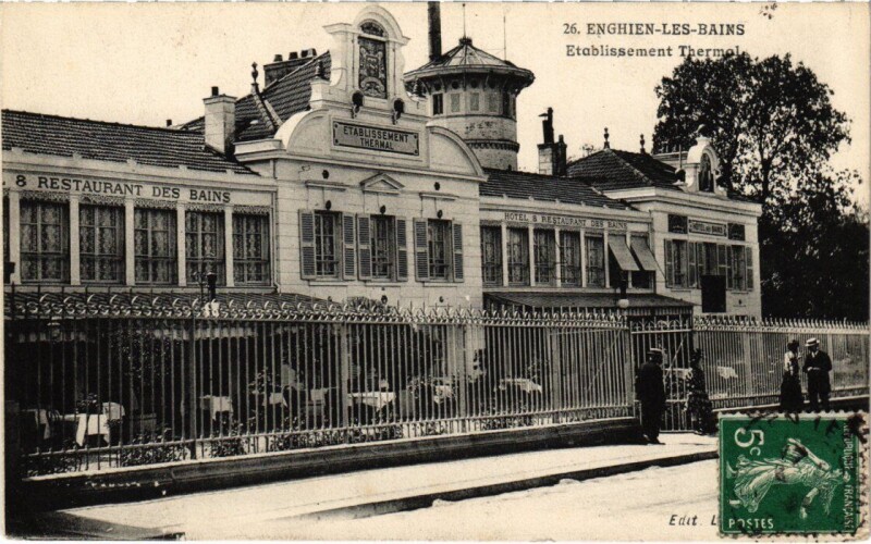 Carte postale ancienne Enghien les Bains Etablissement Thermal France à Enghien-les-Bains