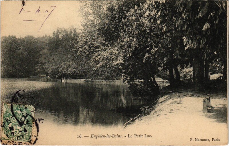 Carte postale ancienne Enghien les Bains Le Petit Lac France à Enghien-les-Bains