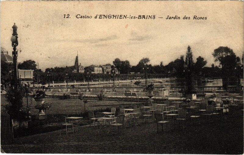 Carte postale ancienne Enghien les Bains Jardin des Roses France à Enghien-les-Bains