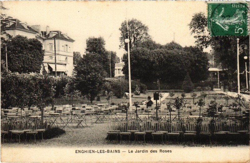 Carte postale ancienne Enghien les Bains Le Jardin des Roses France à Enghien-les-Bains