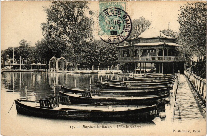 Carte postale ancienne Enghien les Bains L'Embarcadere France à Enghien-les-Bains