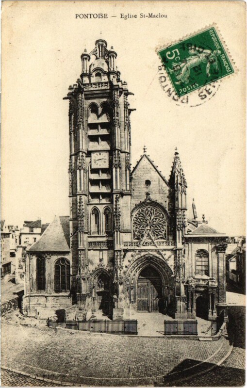 Carte postale ancienne Pontoise Eglise St.Maclou France à Pontoise