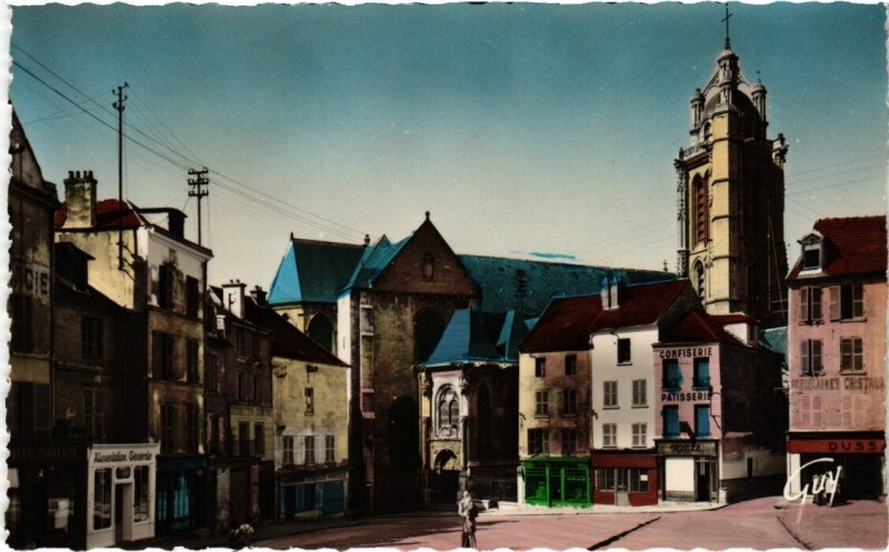 Carte postale ancienne Pontoise La Place du Grand Martroy France à Pontoise