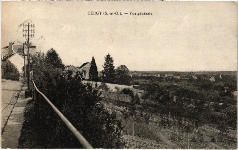 Carte postale ancienne Cergy Vue Generale France à Cergy