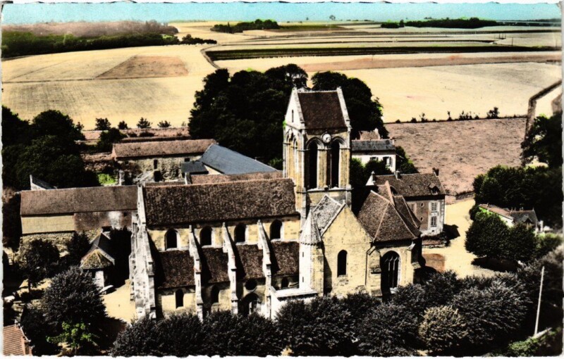 Carte postale ancienne Auvers sur Oise L'Eglise France à Auvers-sur-Oise