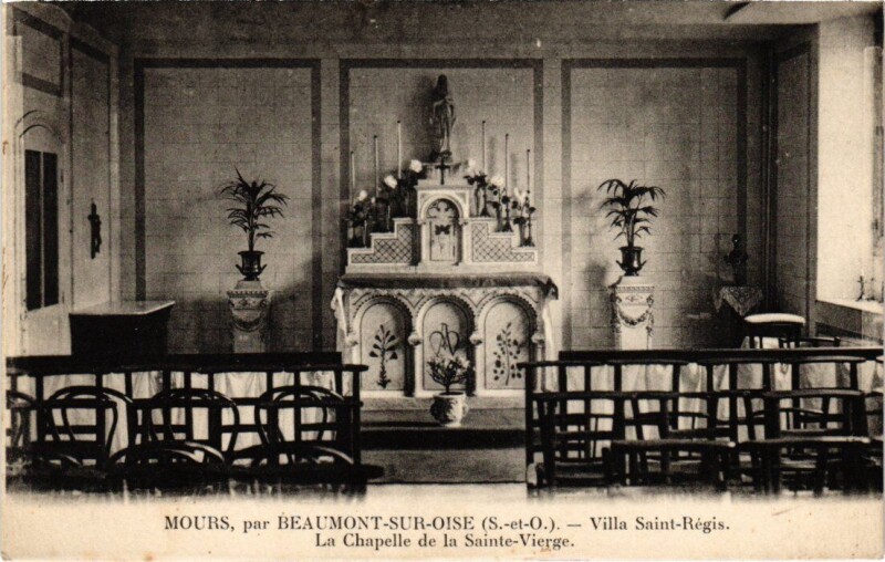 Carte postale ancienne Mours La Chapelle de la Sainte-Vierge France à Mours