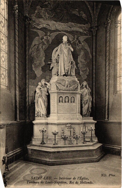 Carte postale ancienne St.Leu la Foret Interieur de l'Eglise France