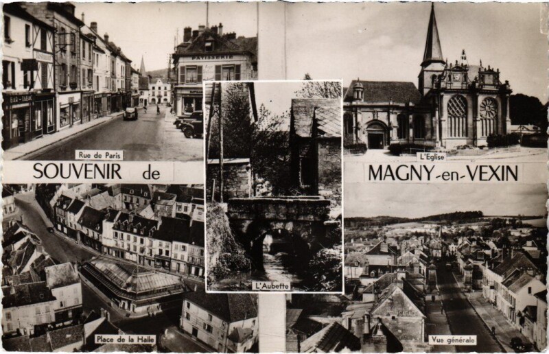 Carte postale ancienne Souvenir de Magny en Vexin France à Magny-en-Vexin