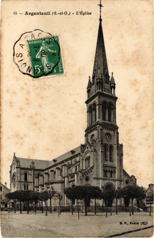 Carte postale ancienne Argenteuil L'Eglise France à Argenteuil