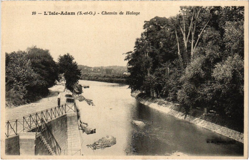 Carte postale ancienne L'Isle-Adam Chemin de Halage France à L'Isle-Adam