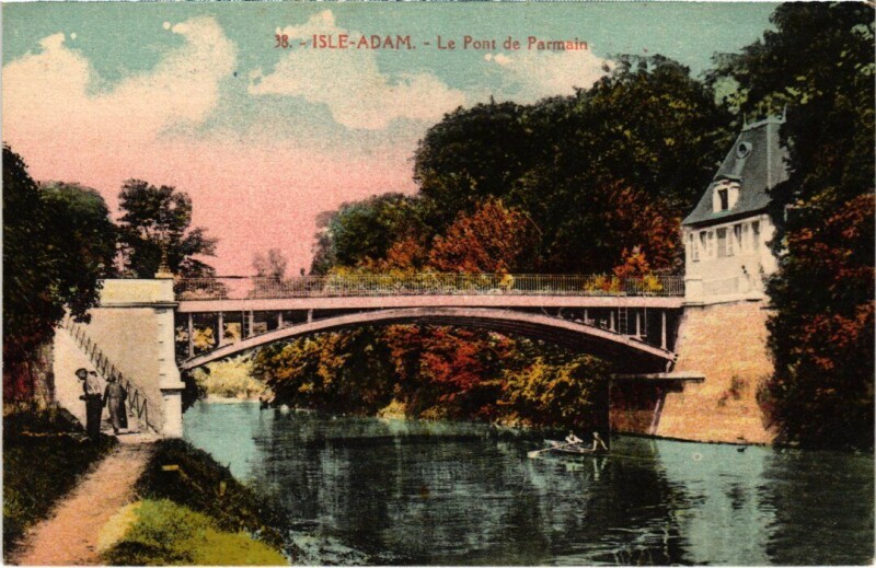 Carte postale ancienne L'Isle-Adam Le Pont de Parmain France à L'Isle-Adam